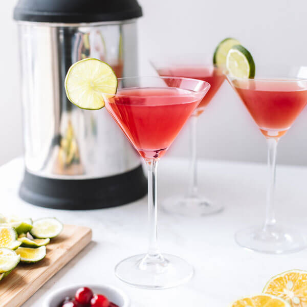 Cosmopolitans made with an almond cow