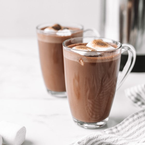 vegan cashew milk hot chocolate with marshmallows