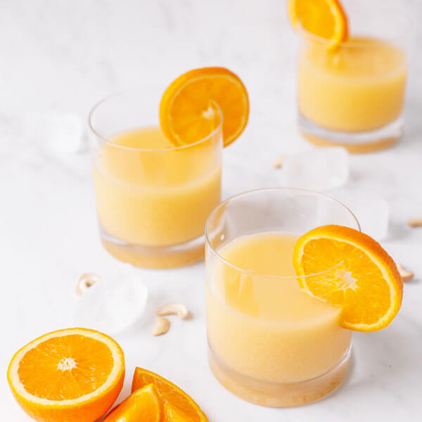 glasses of vegan Orange Cream