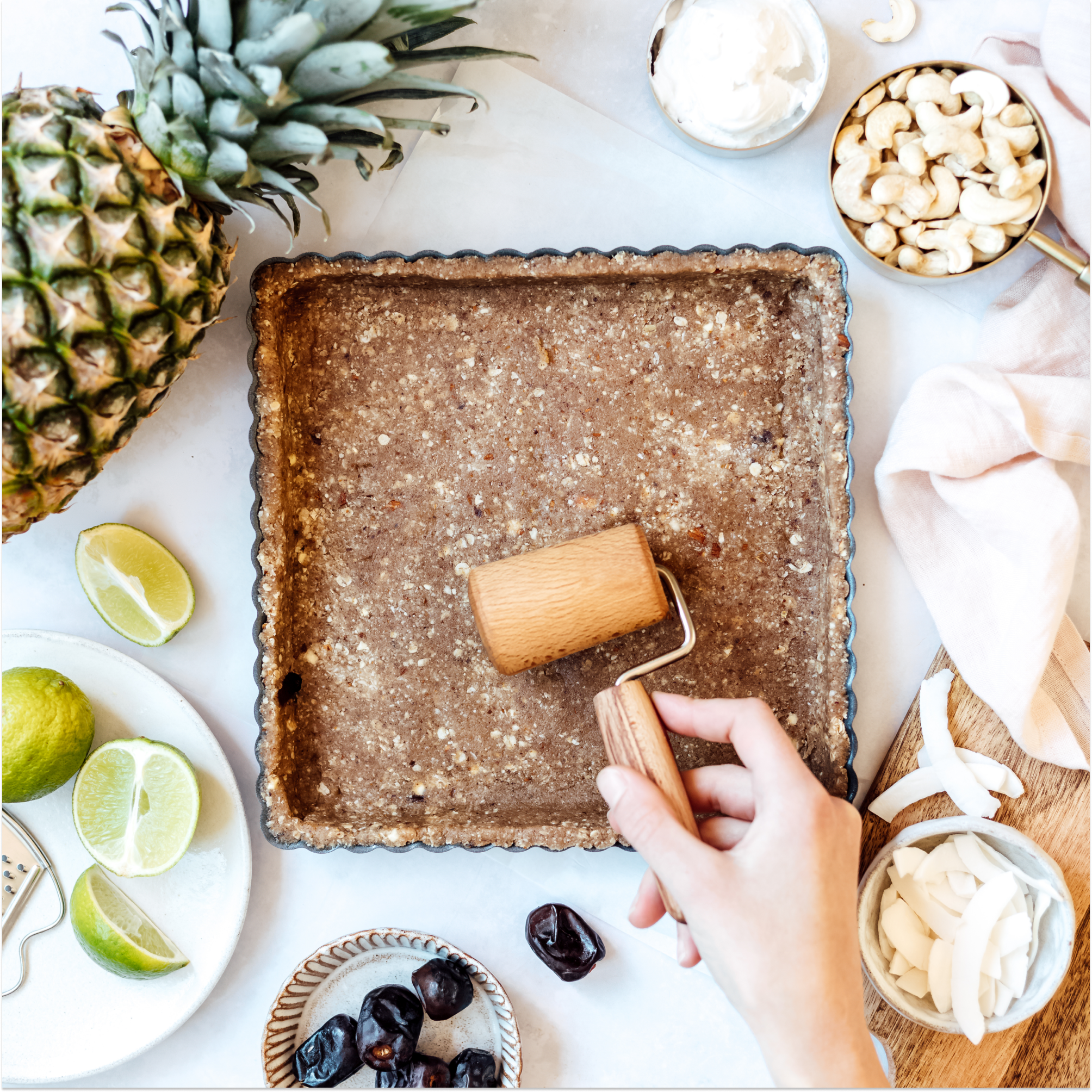 Pina Colada Ice Cream Tart