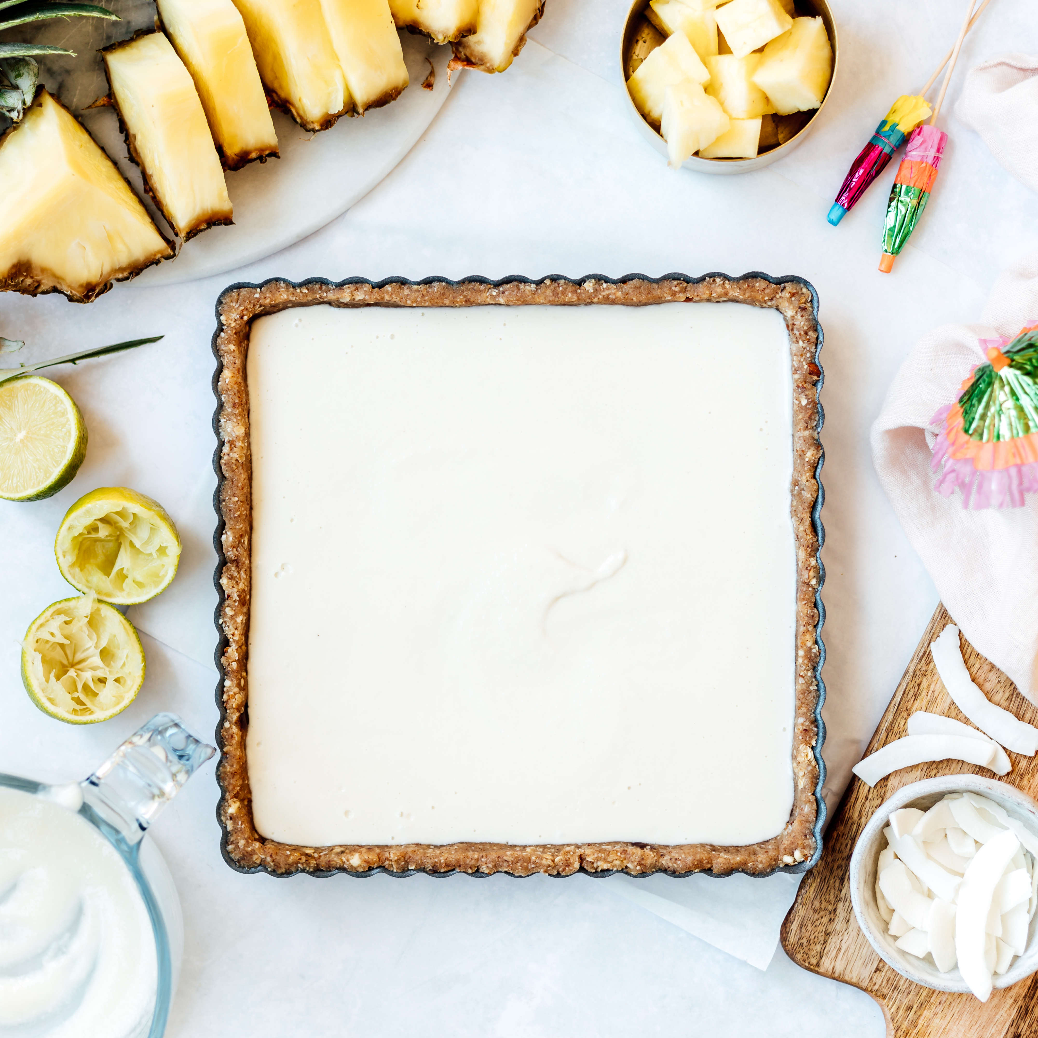 Pina Colada Ice Cream Tart