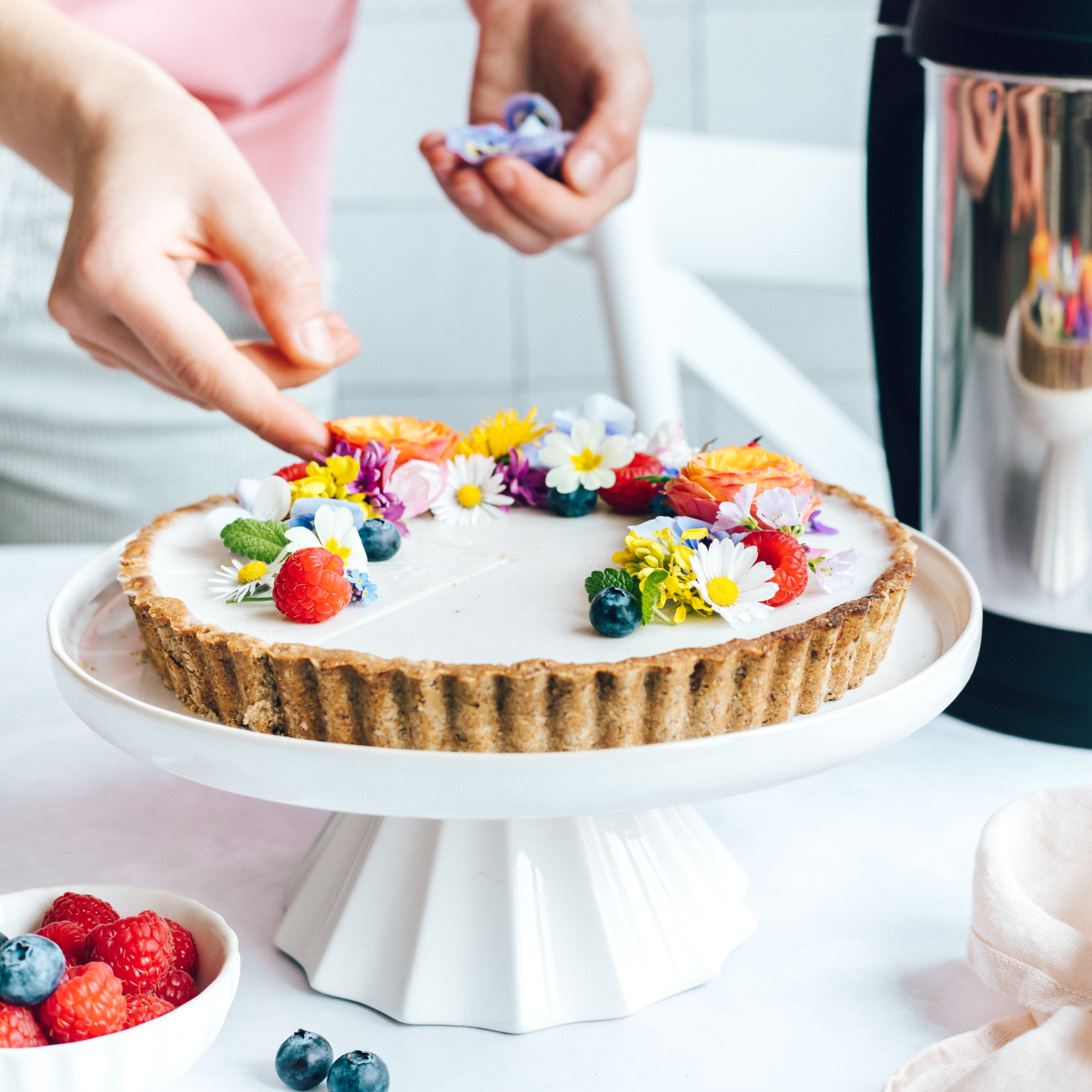 Vegan Vanilla Panna Cotta Tart