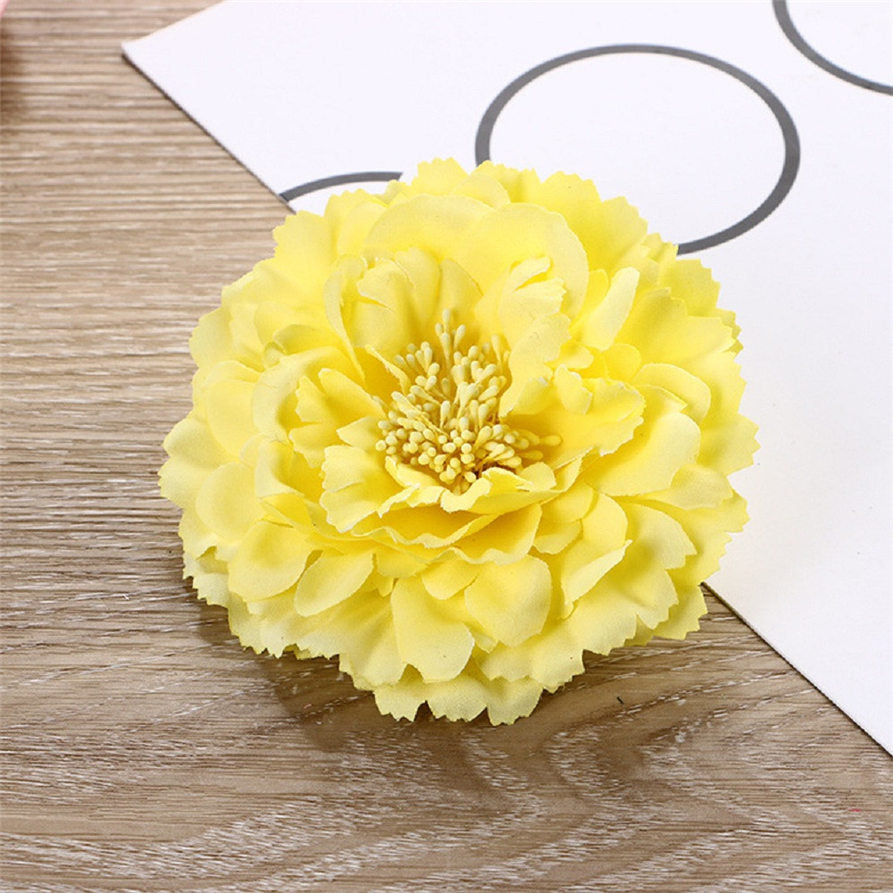 yellow flower hair clip