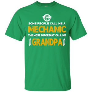 Men's Mechanic Tshirt- The most important call me Grandpa gift