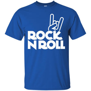 Rock n Roll - cool music rock on hand horns t-shirt