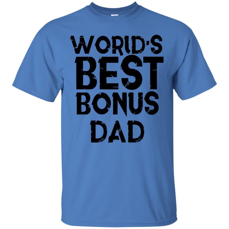 Worlds Best Bonus Dad Shirt Step Father Day Gift Husband - NewMeup