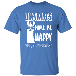 NewmeUp Men's Llamas Shirts Llamas Make Me Happy You Not So Much Tshirts