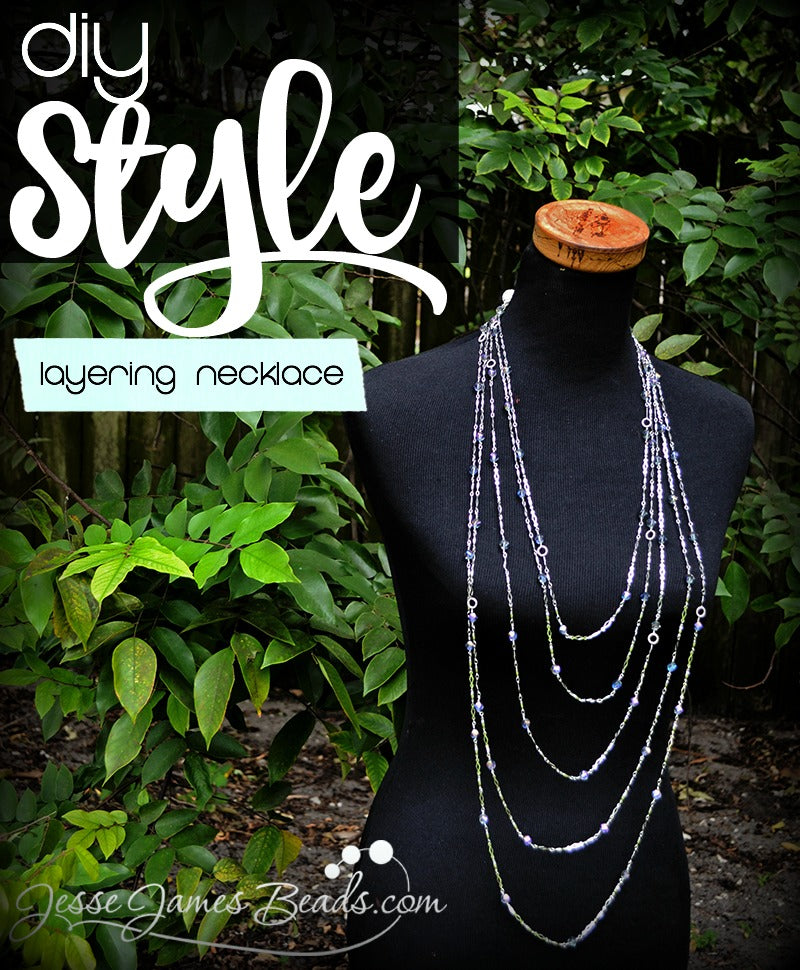 How to make a layering necklace using beaded chain from Jesse James Beads