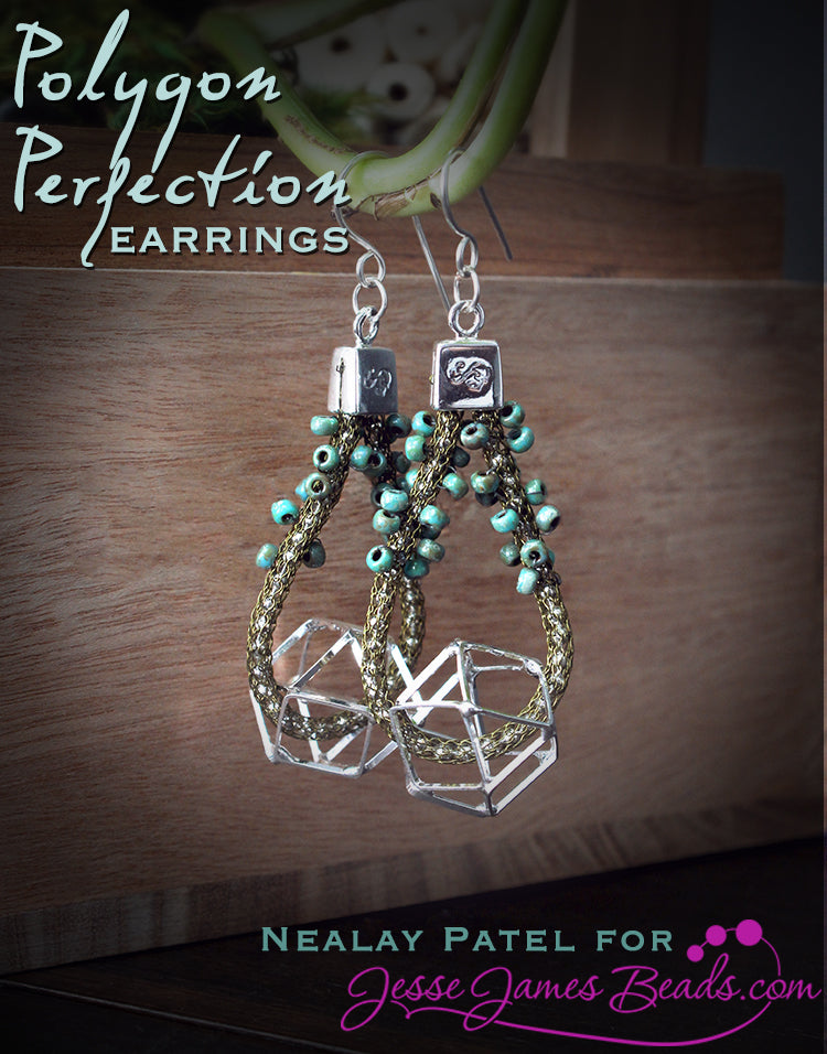Polygon Perfection Earrings - How to Make Geometric Dangle Earrings with Nealay Patel for Jesse James Beads