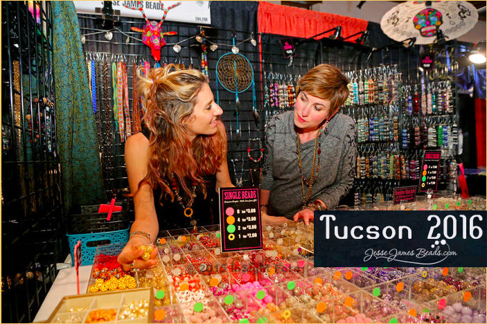 Tucson Gem and Mineral Show 2016 - Come See Sarah James and Candie Cooper at the To Bead True Blue Show at the Double Tree Reid Park