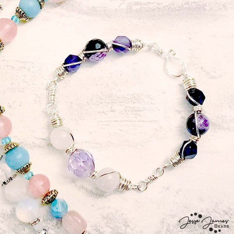 How to Create a Wire-Wrapped Bracelet with Beads