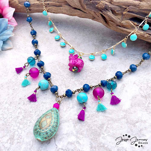 Bohemian Nights Layered Necklace with Misty Moon Designs – Jesse James ...