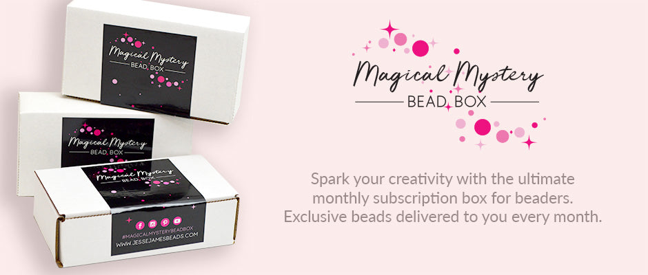 Magical Mystery Bead Box - The ultimate subscription box for beaders featuring exclusive beads every month.