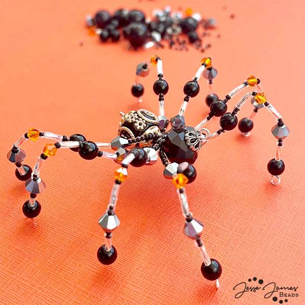 Jesse James Beads - Beaded Spider - Beaded Boho Spider - Wire Wrapping DIY - Craft with May - May Flaum