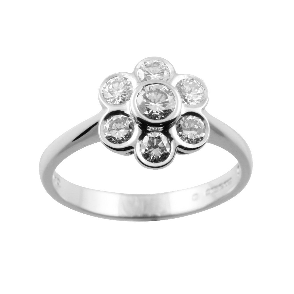 Daisy Style Diamond Cluster Ring - engagement-rings.co.uk