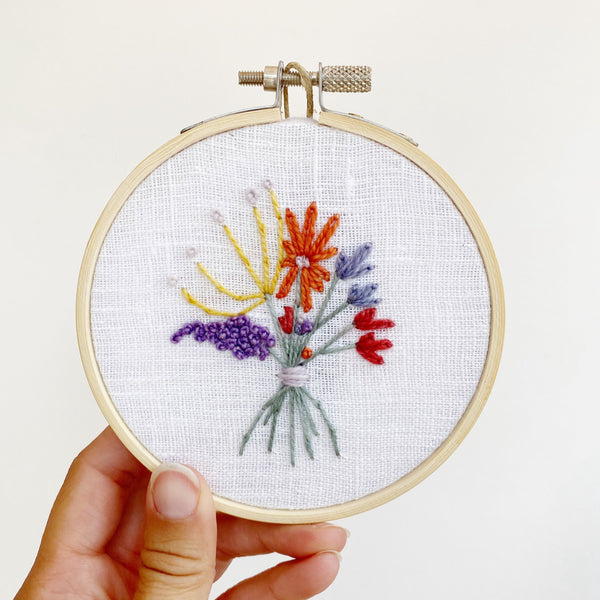 Wildflowers Bouquet / Hand-Stitched Embroidery – Islay's Terrace