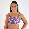 Cyclamen Fracture Sports Bra - Selena by FLEO