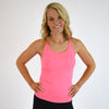 Heather Electric Pink Full Length Workout Tank - Switch Up