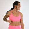 Racerback Sports Bra - Cami in Heather Electric Pink