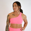 Heather Pink One Shoulder Sports Bra - Sylvie