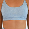 Racerback Sports Bra - Cami in Heather Infinity Gray