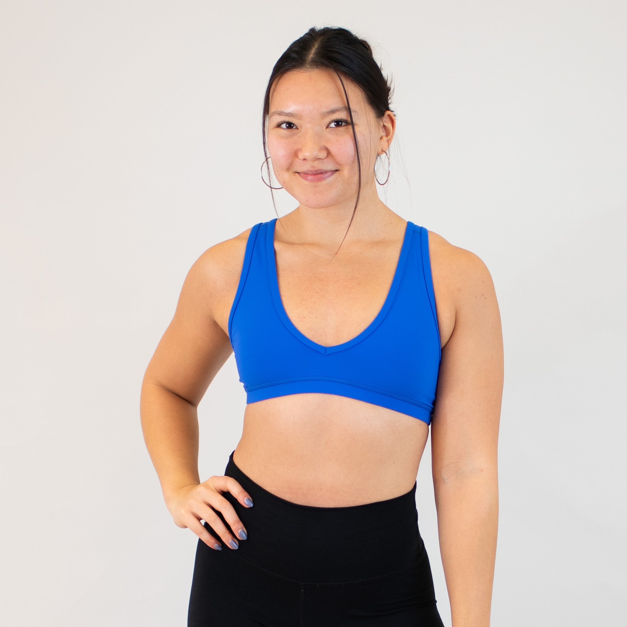 Gray Blue Smoke Sports Bra - Isla