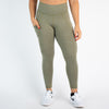 Olive Shark Pocket Leggings - Reverie - Bounce Fabric