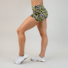 Lime Daisy Mid Rise Contour Training Shorts For Women