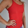 Red Rib Full Length Workout Tank - Switch Up