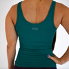 Low Back Crop Tank - Green Storm Breeze