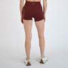 Heather Cabernet No Front Seam High Rise Spandex Shorts