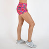 Leopard Spandex Gym Shorts - Mid Rise