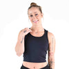 Low Back Crop Tank - Black Speed Breeze