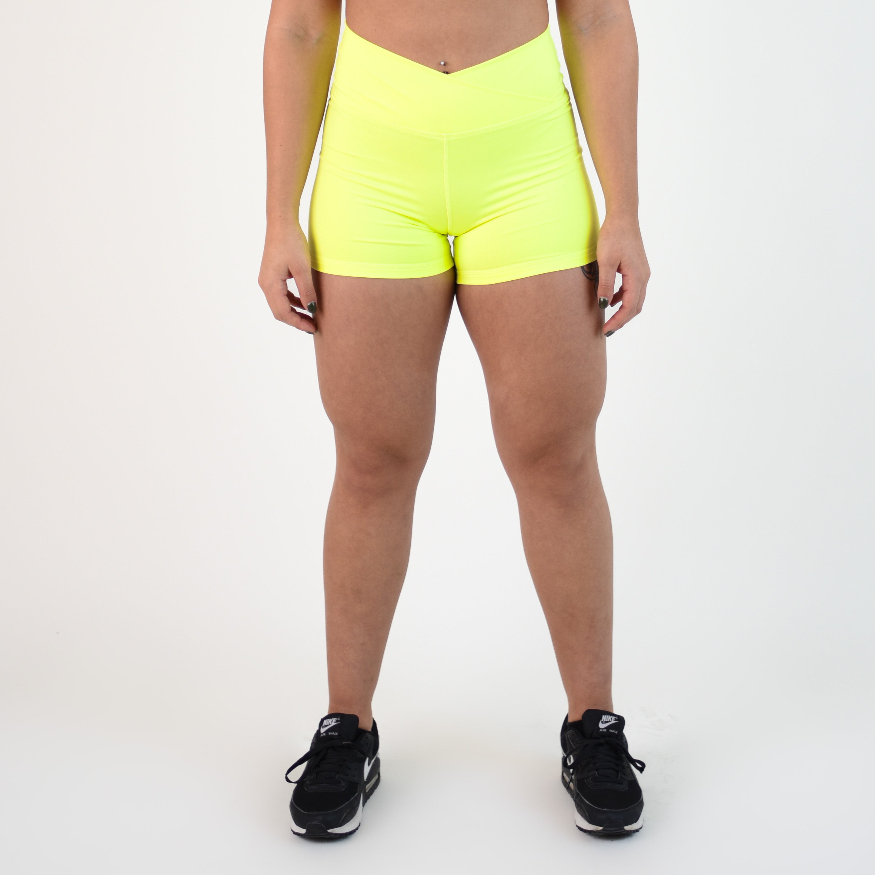 Bright Neon Yellow 2.5 inch Inseam Spandex Compression Shorts - Spandex  Shorts in 2.5 inseam - Lots of Colors & Styles