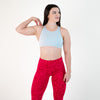 Light Blue High Impact Sports Bra - Jourdaine - High Support