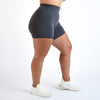 Asphalt Gray No Front Seam High Rise Spandex Shorts