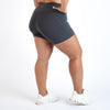 Asphalt Gray No Front Seam High Rise Spandex Shorts