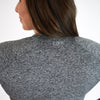 Gray Women's Long Sleeve Shirt - Cropped - Foundation