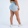 Baby Blue Rib High Rise Spandex Shorts