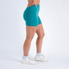 Bayou Blue No Front Seam High Rise Spandex Shorts