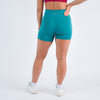 Bayou Blue No Front Seam High Rise Spandex Shorts