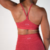 Heather Cardinal Racerback Sports Bra - Cami