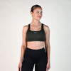 Kombu Green Scoop Neck Sports Bra - Isla