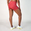 Heather Cardinal No Front Seam High Rise Spandex Shorts