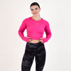 Heather Pink Women's Long Sleeve Shirt - Cropped - Foundation