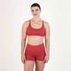 Heather Cardinal Racerback Sports Bra - Cami