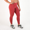 Heather Cardinal Red High Rise Workout Leggings