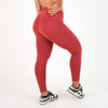 Heather Cardinal Red High Rise Workout Leggings