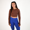 Heather Cappuccino Foundation Crop Long Sleeve