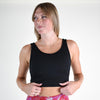 Black Wrap Crop Tank